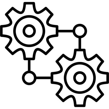 Dişliler. Web simgesi basit tasarım
