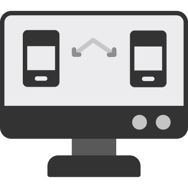 Bilgisayar simgesi. Web için dizüstü bilgisayar vektör simgelerinin basit çizimi