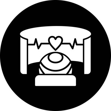 Kameralı bir kalbin vektör illüstrasyonu