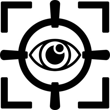 Göz. Web simgesi basit illüstrasyon