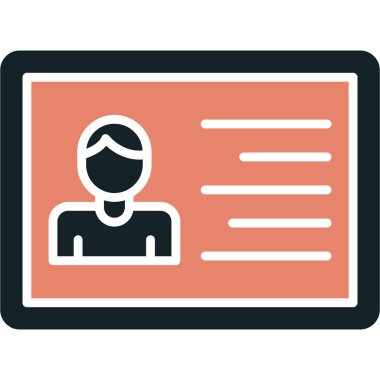 Kimlik kartı. Basit resimleme