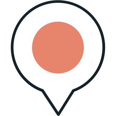 Konum pin vektör simgesi