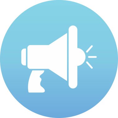 megafon ikonu. Vektör illüstrasyonu