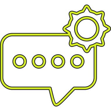 Konuş. Web simgesi basit illüstrasyon