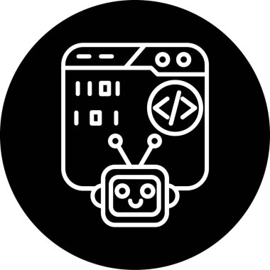 Robot simgesinin vektör illüstrasyonu