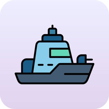 Gemi. Web simgesi basit illüstrasyon