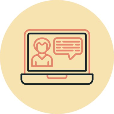 Konuş. Web simgesi basit tasarım