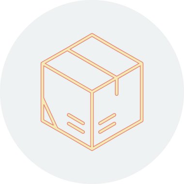 Karton kutunun basit çizgisi