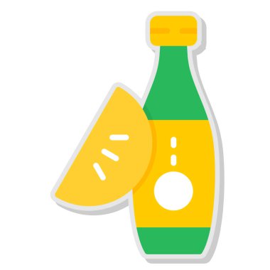 bir dilim ananasın düz dizayn vektör çizimi