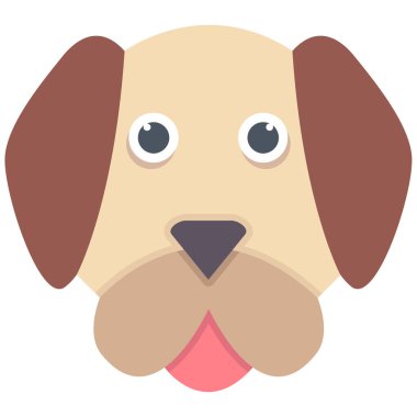 Tatlı köpek kafası çizgi filmi.