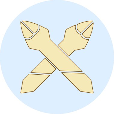 Crosbow simgesi. düz çizim tasarımı. ağ için izole vektör simgeleri