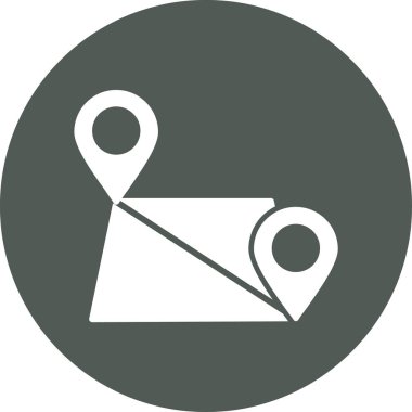 Harita işaretleyici konum simgesi ana hat biçiminde