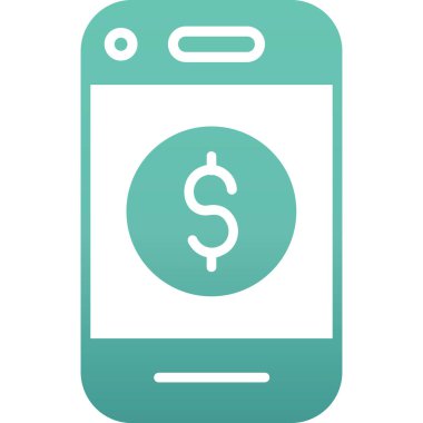 Dolar vektör renk simgesi