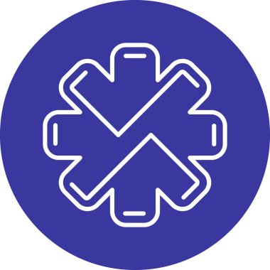 Bir çapraz simgenin vektör illüstrasyonu