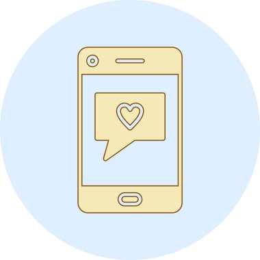 Cep telefonu. Web simgesi basit illüstrasyon