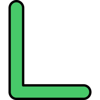 Beyaz arkaplanda I harfi vektör resimleme