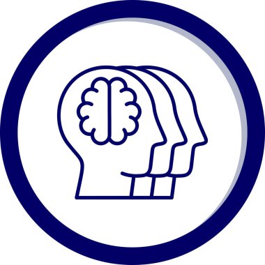 Beyin vektör simgesi. Grafik tasarımı için izole edilmiş basit illüstrasyon.