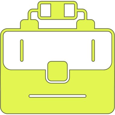 Bavul. Web simgesi basit illüstrasyon