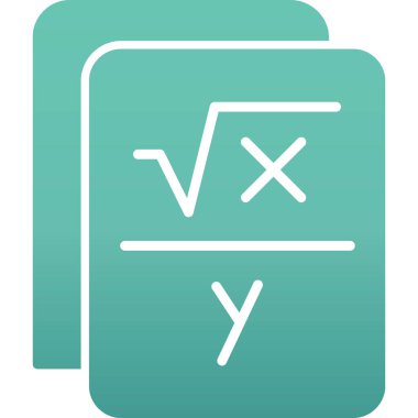Matematik matematik sembolü simgesi, basit biçim