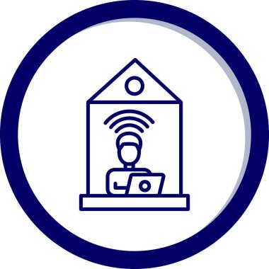 Kablosuz. Web simgesi vektör illüstrasyonu