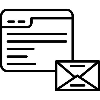 e-posta simgesi ana hat biçiminde