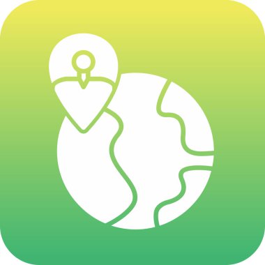 dünya simgesi, vektör illüstrasyonu