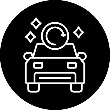 Araba simgesinin vektör illüstrasyonu