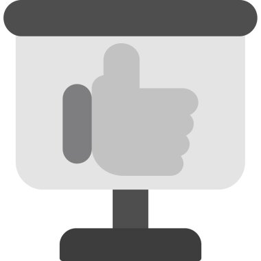 Başparmak yukarı. Web simgesi vektör illüstrasyonu