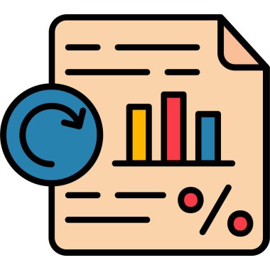 iş analizi grafik simgesi, vektör tasarımı