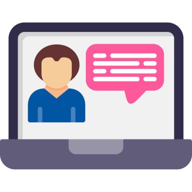 Konuş. Web simgesi basit illüstrasyon