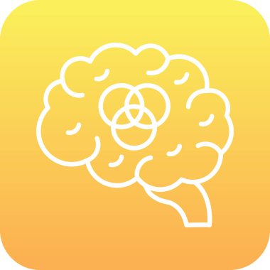 İnsan kafası simgesi olan bir beyin