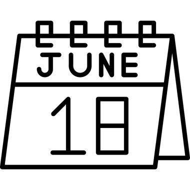 Takvim simgesi tasarımı, vektör illüstrasyonu