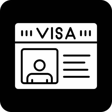 Pasaport. Web simgesi basit illüstrasyon