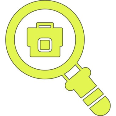 Büyüteç simgesi. Web için büyütme cam vektör simgelerinin özet çizimi