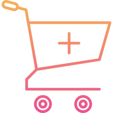 El arabası. Web simgesi basit illüstrasyon