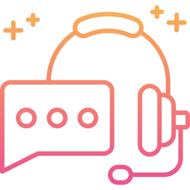 kulaklık simgesi vektör illüstrasyonu