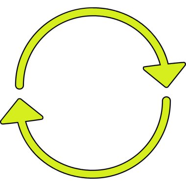 İşaret illüstrasyonunu geri dönüştür. beyaz arkaplanda siyah simge.