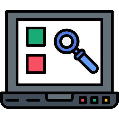 Büyüteç ile bilgisayar monitörü