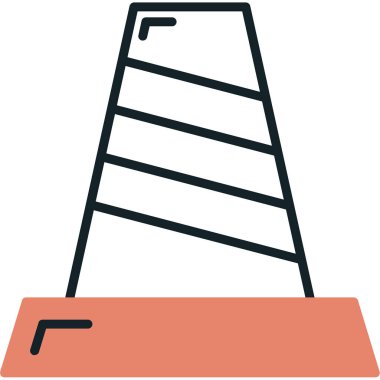 Merdiven. Web simgesi basit illüstrasyon