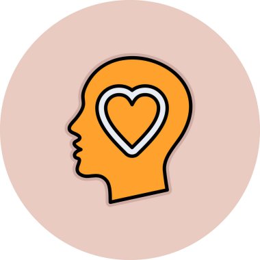 Kalp ikonu vektör illüstrasyonu