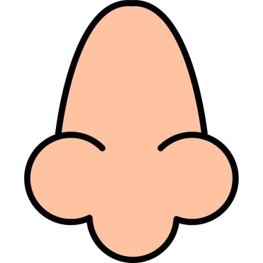 bebek burun ikonu. özet burun vektör çizimi