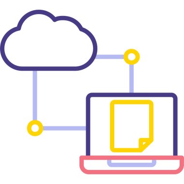 ağ bulut hesaplama simgesi