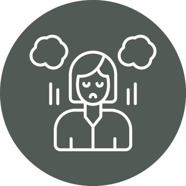 modada izole edilmiş arka planda hüzünlü simge