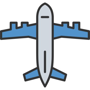 Uçak. Web simgesi basit illüstrasyon