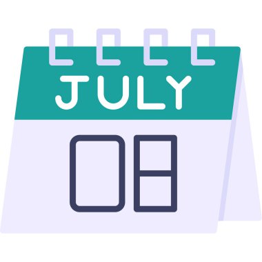 Takvim. Web simgesi vektör illüstrasyonu