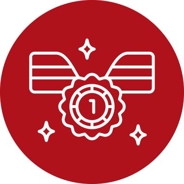 Moda stili izole edilmiş arka planda madalya simgesi