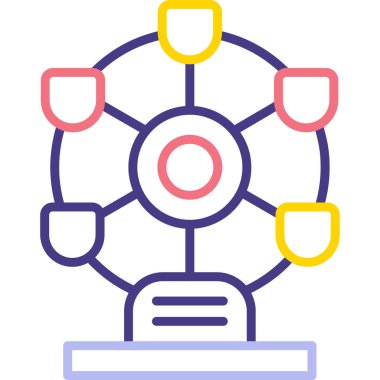 şebeke. Web simgesi basit illüstrasyon