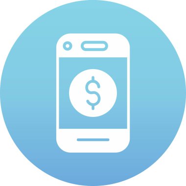 Dolu - taslak biçiminde dolar cep telefonu simgesi