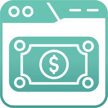 Dolar simgesi vektör illüstrasyonu