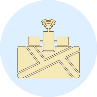 uydu simgesi vektör illüstrasyonu